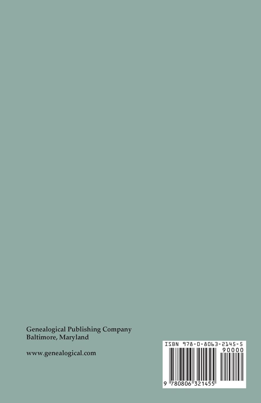 Rückseitencover Northern Neck of Virginia Pioneers, 1642-1675. In Six Volumes. Volume Four