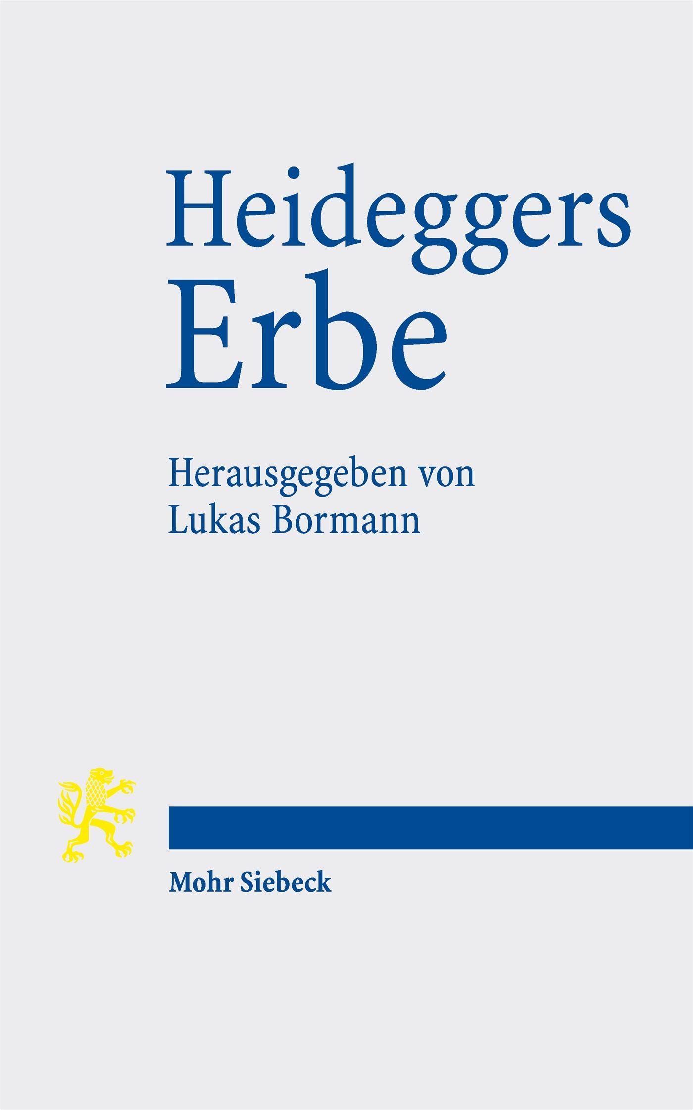 Vorderes Coverbild Heideggers Erbe