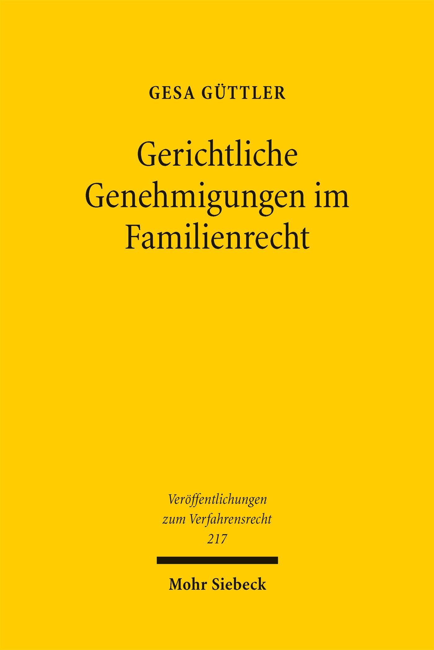 Vorderes Coverbild Gerichtliche Genehmigungen im Familienrecht