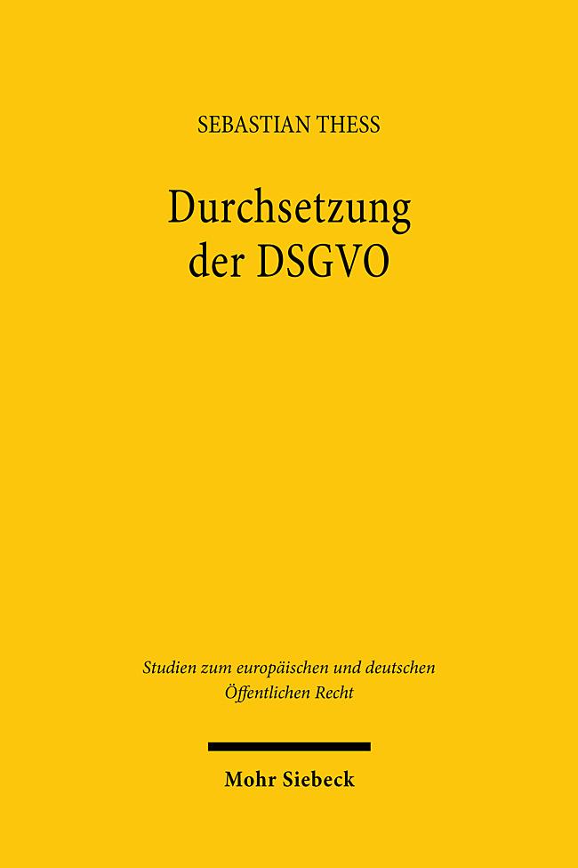Vorderes Coverbild Durchsetzung der DSGVO