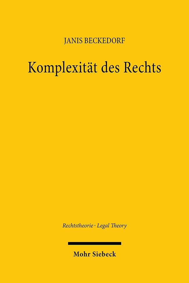 Vorderes Coverbild Komplexität des Rechts