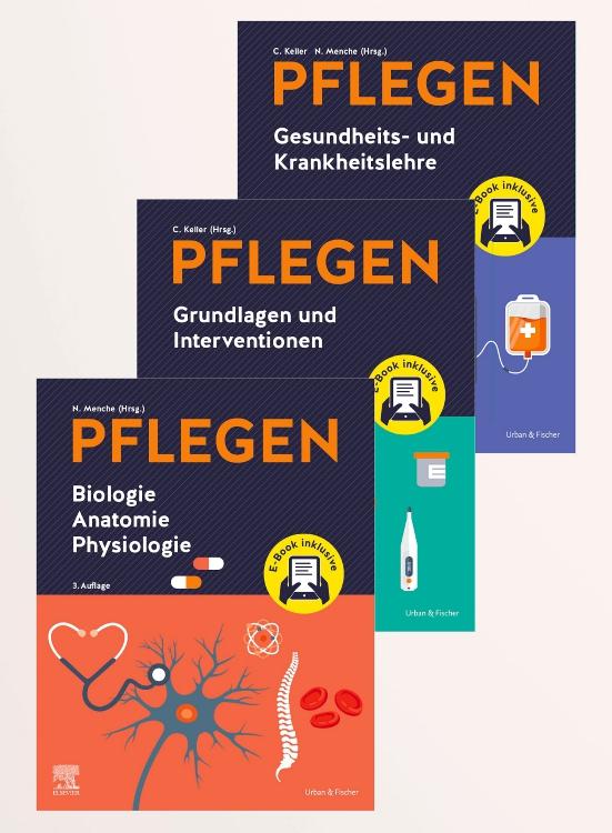Vorderes Coverbild PFLEGEN Lernpaket 3.A. + E-Books: Grundlagen - Anatomie - Krankheitslehre