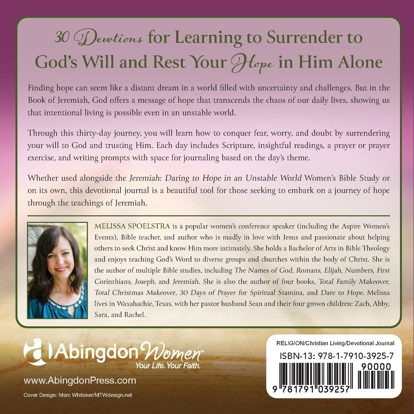 Rückseitencover 30 Days of Hope in an Unstable World