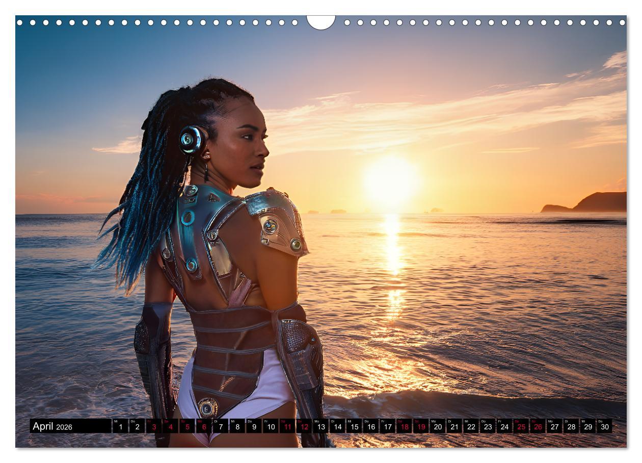 Beispielinhalt (Bild) Cyberpunk (Wandkalender 2026 DIN A3 quer), CALVENDO Monatskalender