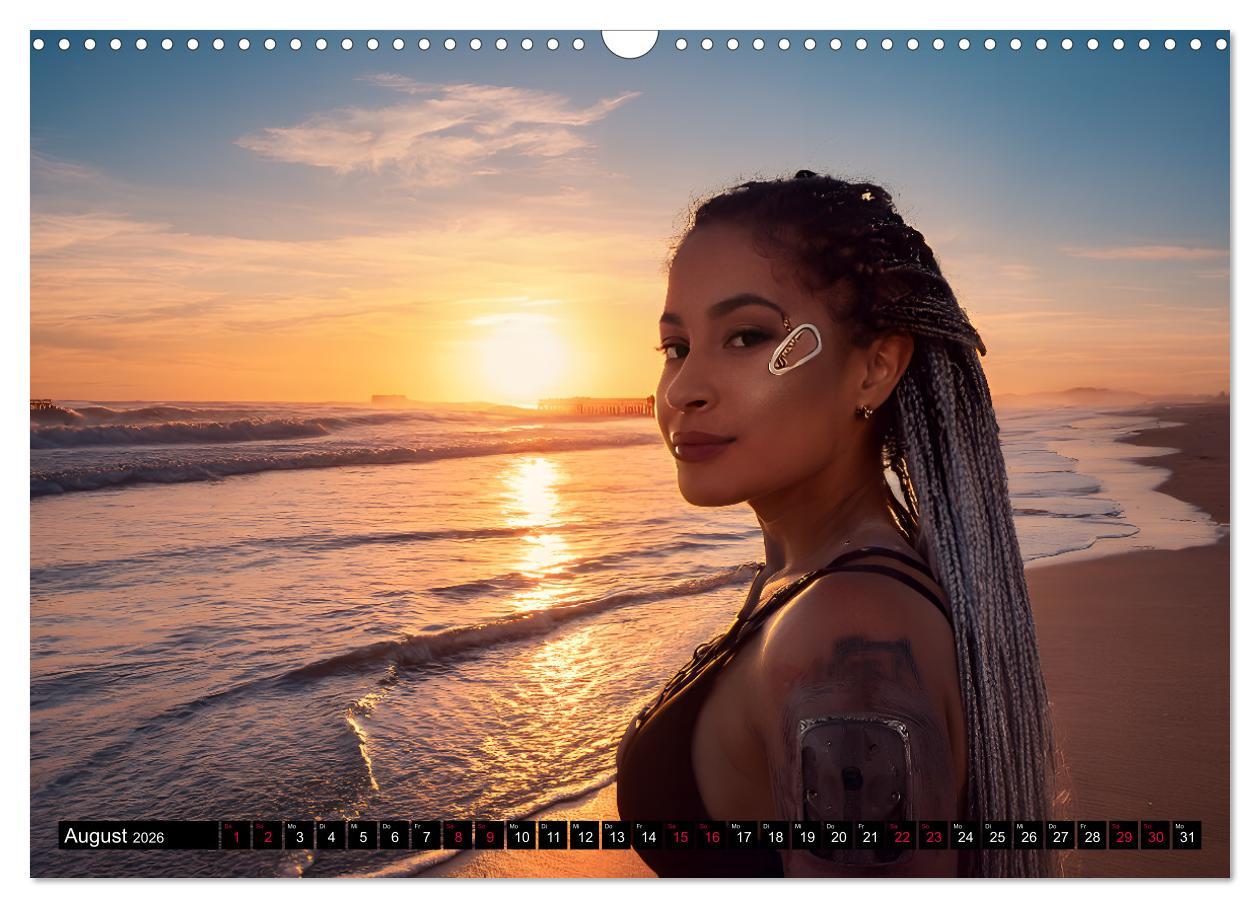 Beispielinhalt (Bild) Cyberpunk (Wandkalender 2026 DIN A3 quer), CALVENDO Monatskalender