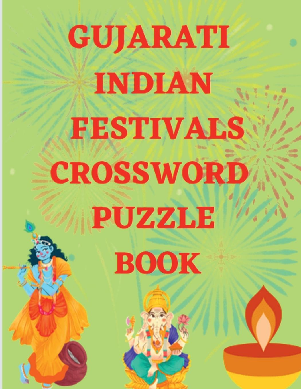 Vorderes Coverbild Gujarati Indian Festivals Crossword Puzzle Book