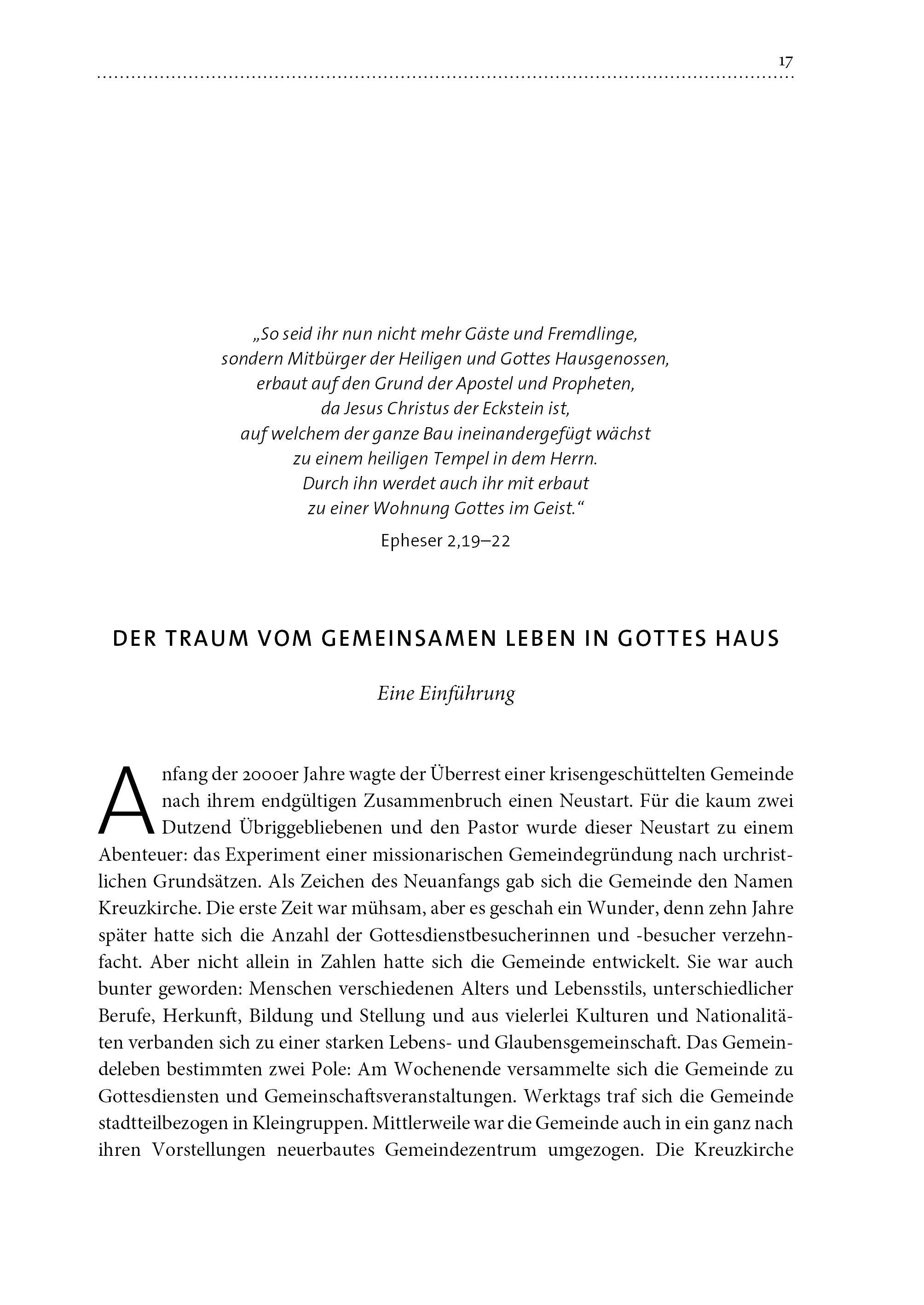 Beispielinhalt (Bild) Zusammen leben in Gottes Haus