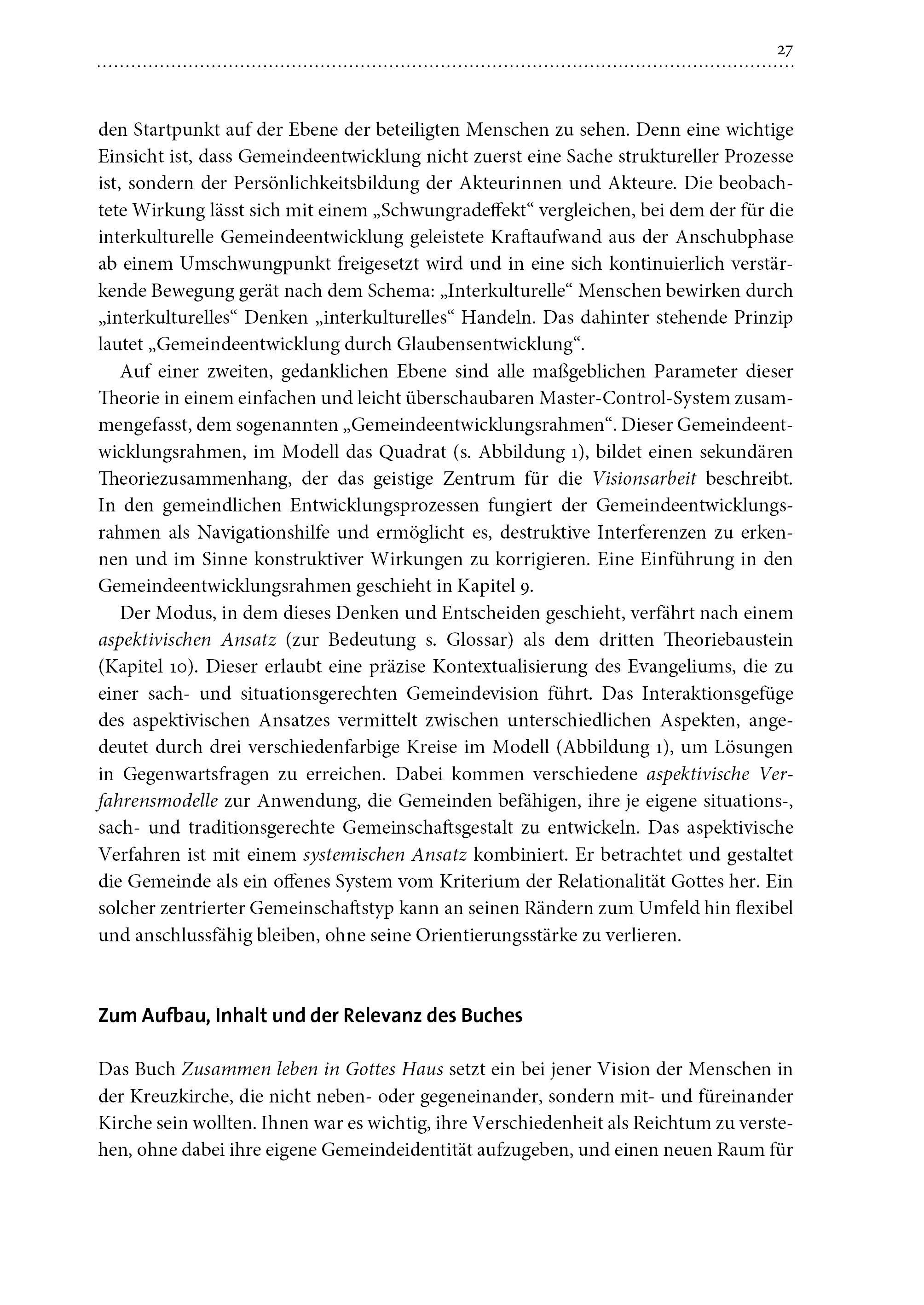 Beispielinhalt (Bild) Zusammen leben in Gottes Haus