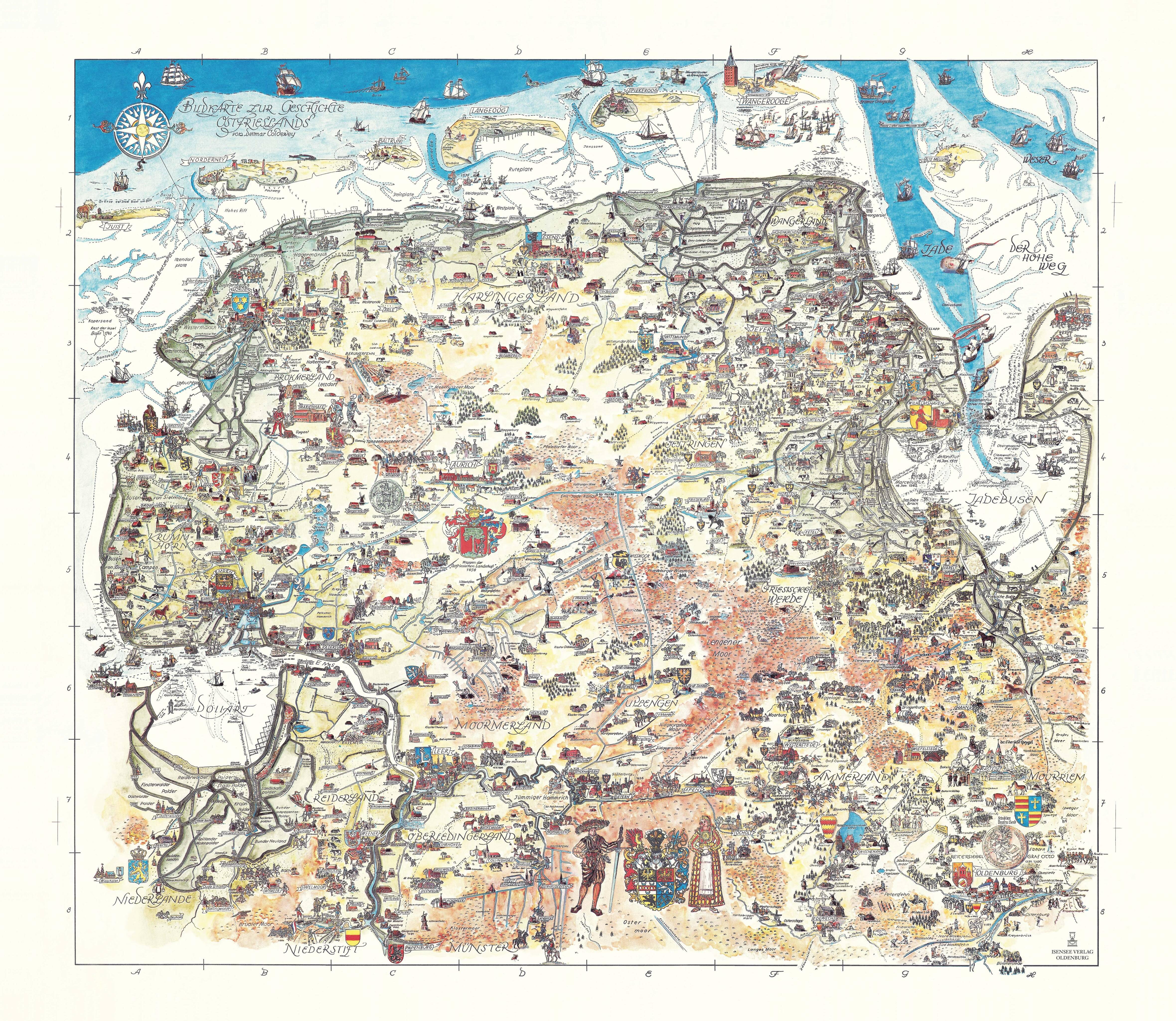 Vorderes Coverbild Ostfriesland-Karte