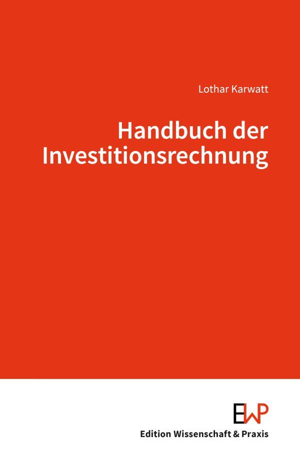 Vorderes Coverbild Handbuch der Investitionsrechnung
