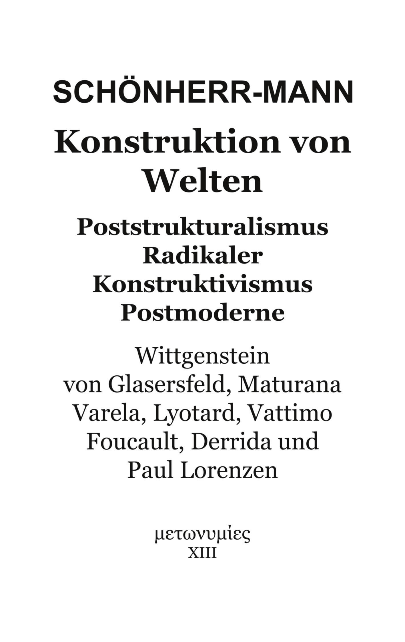 Vorderes Coverbild Konstruktion der Welten