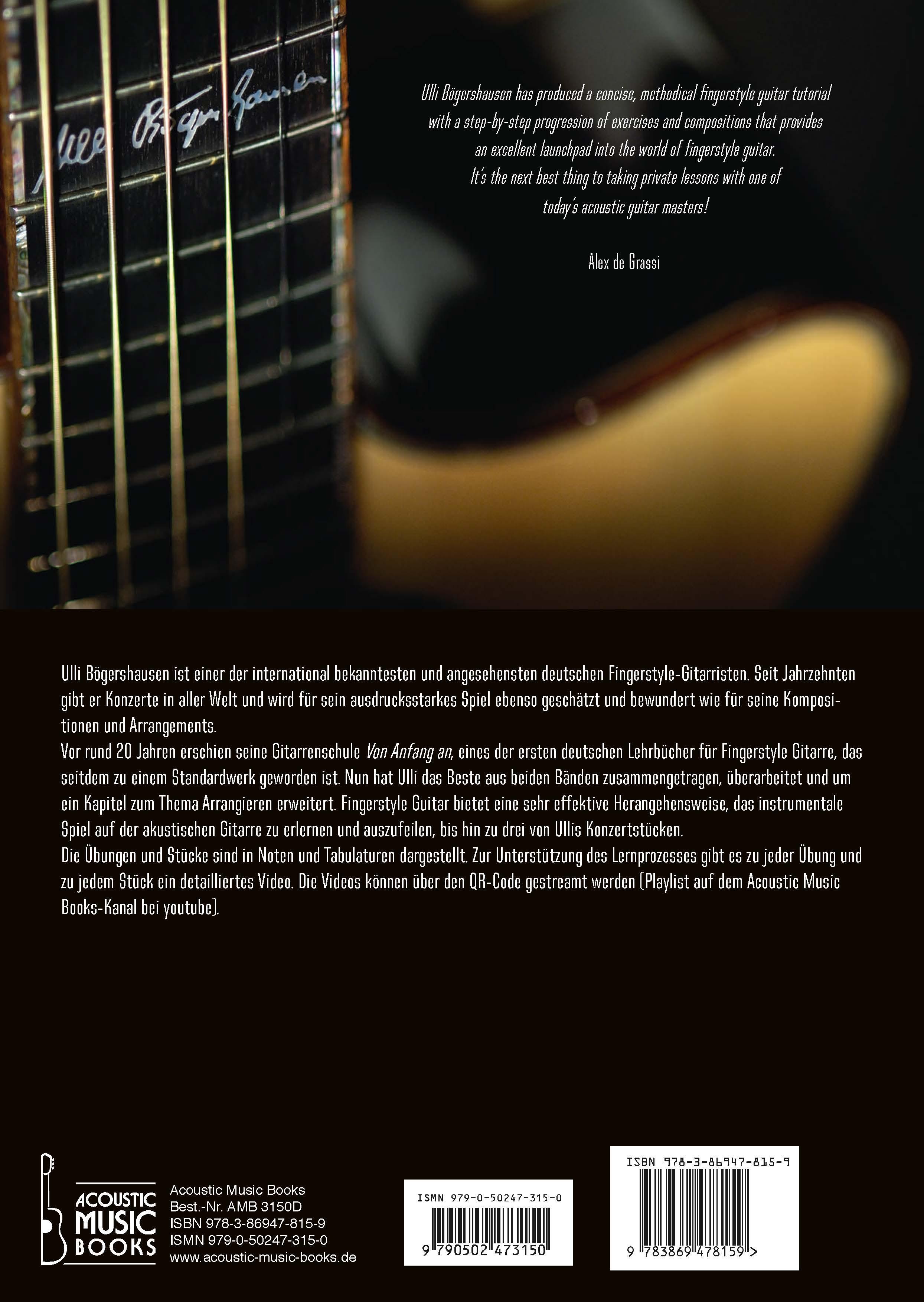 Rückseitencover Fingerstyle Guitar von Anfang an