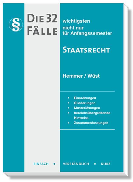 Vorderes Coverbild Die 32 wichtigsten Fälle Staatsrecht