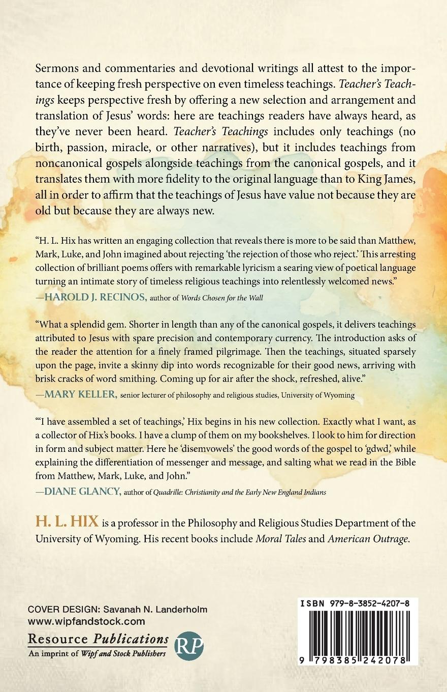 Rückseitencover Teacher's Teachings