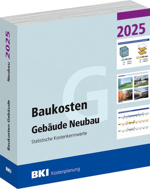 Vorderes Coverbild BKI Baukosten Gebäude Neubau 2025 - Teil 1 Gebäude