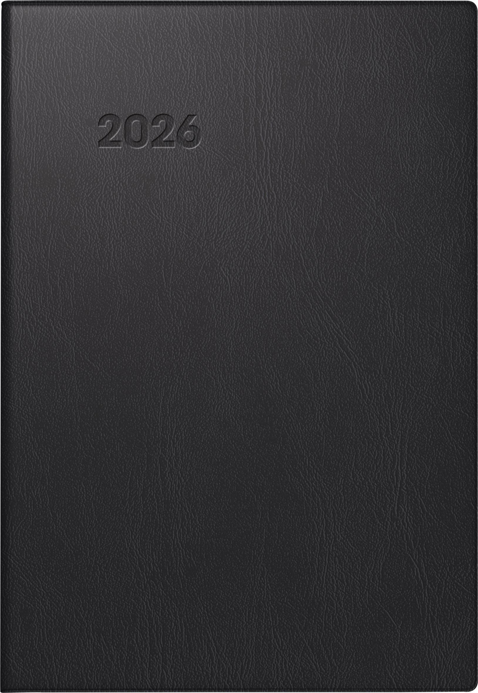 Vorderes Coverbild BRUNNEN 1072311906 | Taschenkalender Mod. 723 2026 | A7, Kunststoff, schwarz