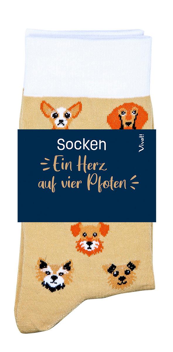 Vorderes Coverbild Socken für Hundeliebhaber 'Ein Herz auf vier Pfoten'