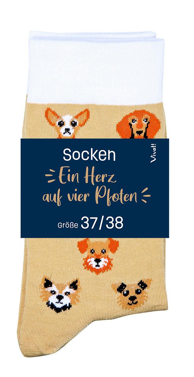 Vorderes Coverbild Socken für Hundeliebhaber 'Ein Herz auf vier Pfoten'