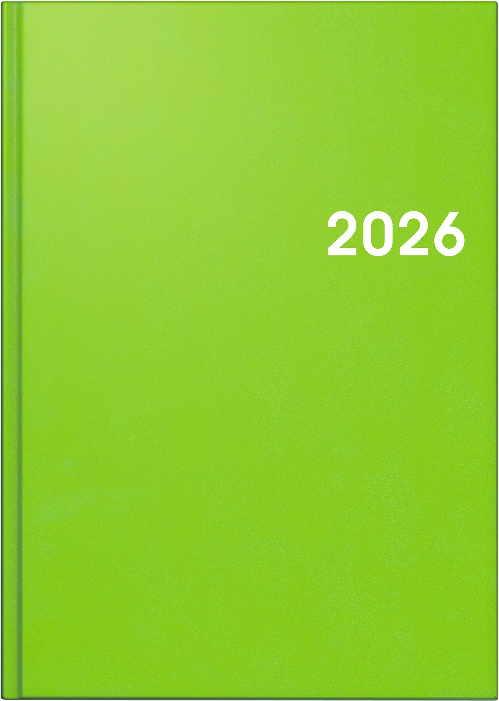 Vorderes Coverbild BRUNNEN 1079561536 | Buchkalender Mod. 795 2026 | A5, Kunststoff, hellgrün
