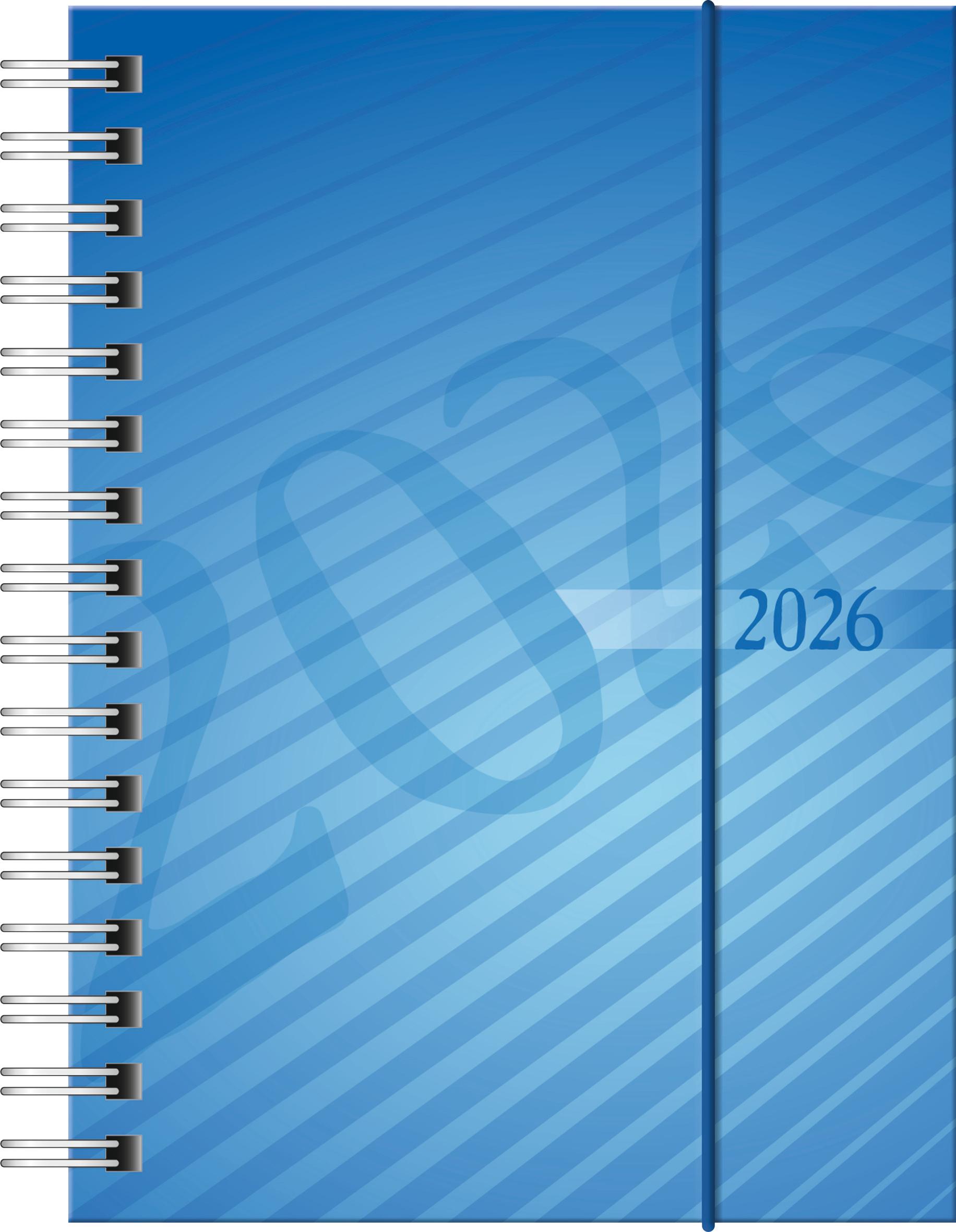 Vorderes Coverbild rido/idé 7013102306 | Taschenkalender Mod. perfect/Technik I 2026 | A6, Kunststoff, blau