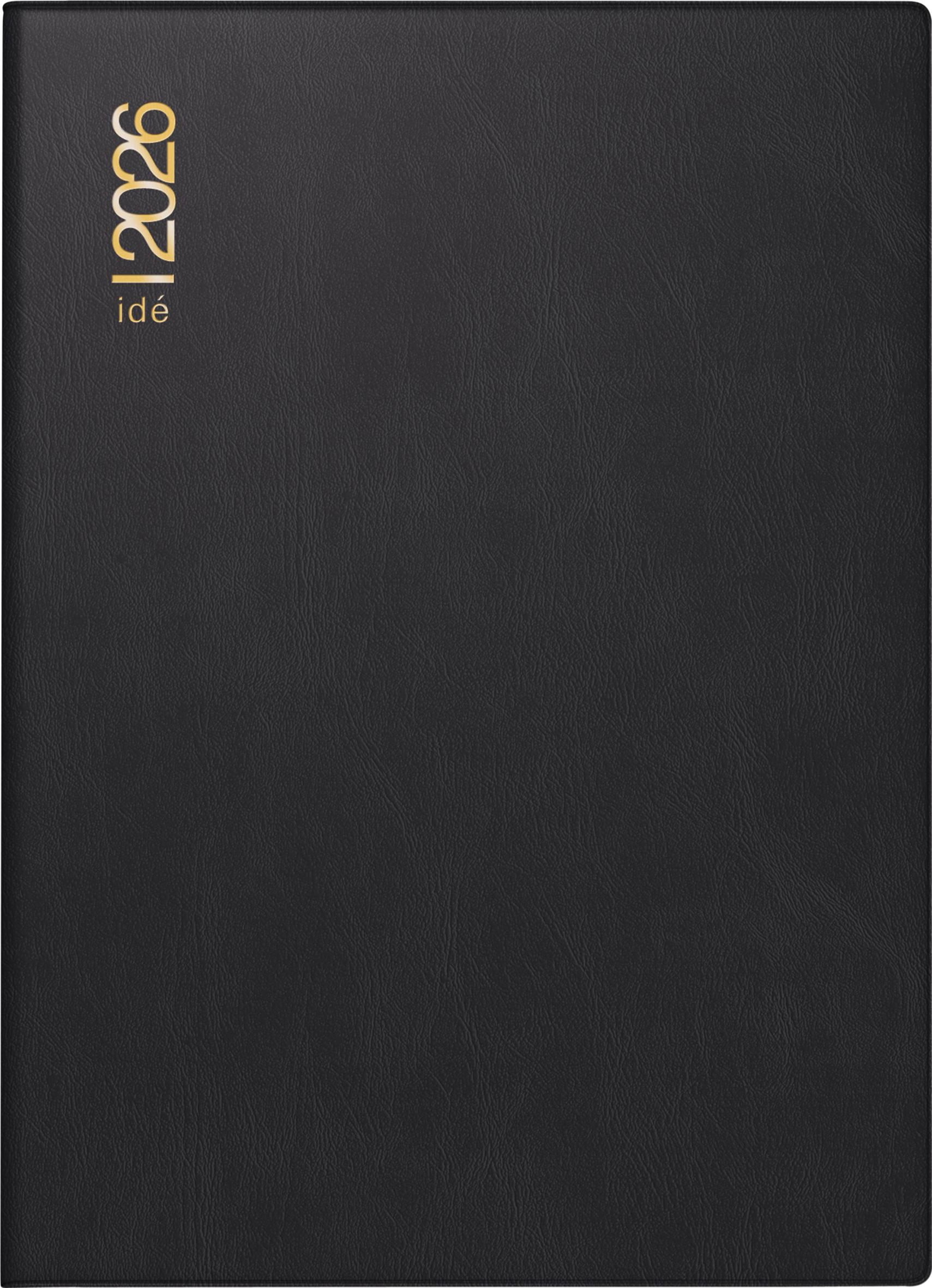Vorderes Coverbild rido/idé 7013202906 | Taschenkalender Mod. perfect/Technik I 2026 | A6, Kunststoff, schwarz