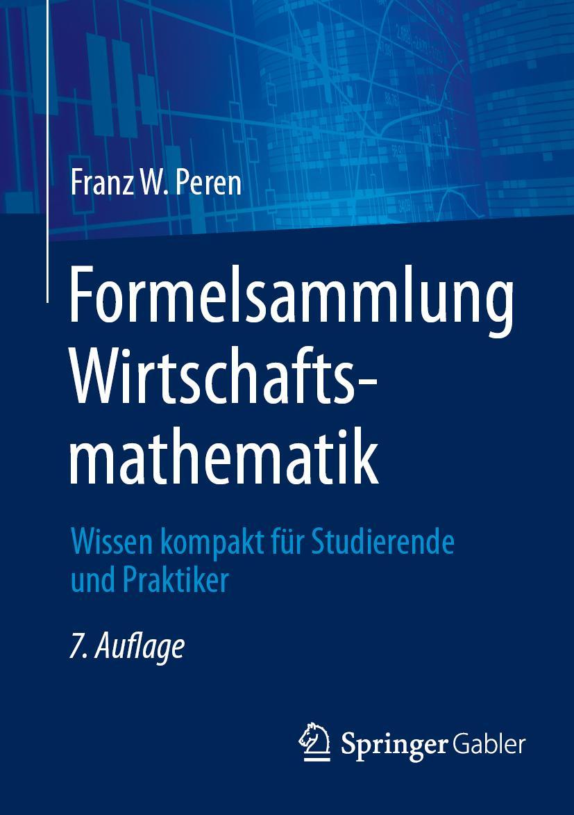 Vorderes Coverbild Formelsammlung Wirtschaftsmathematik