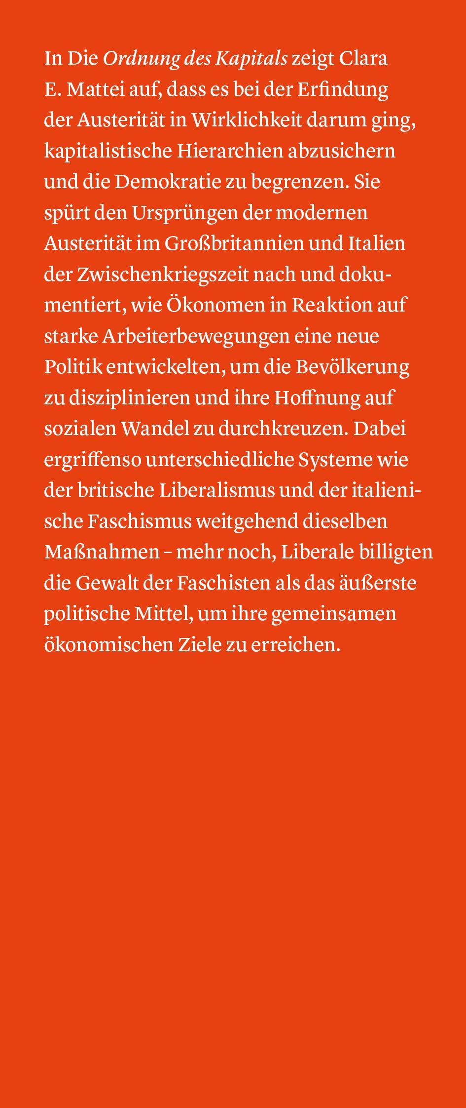 Beispielinhalt (Bild) Die Ordnung des Kapitals