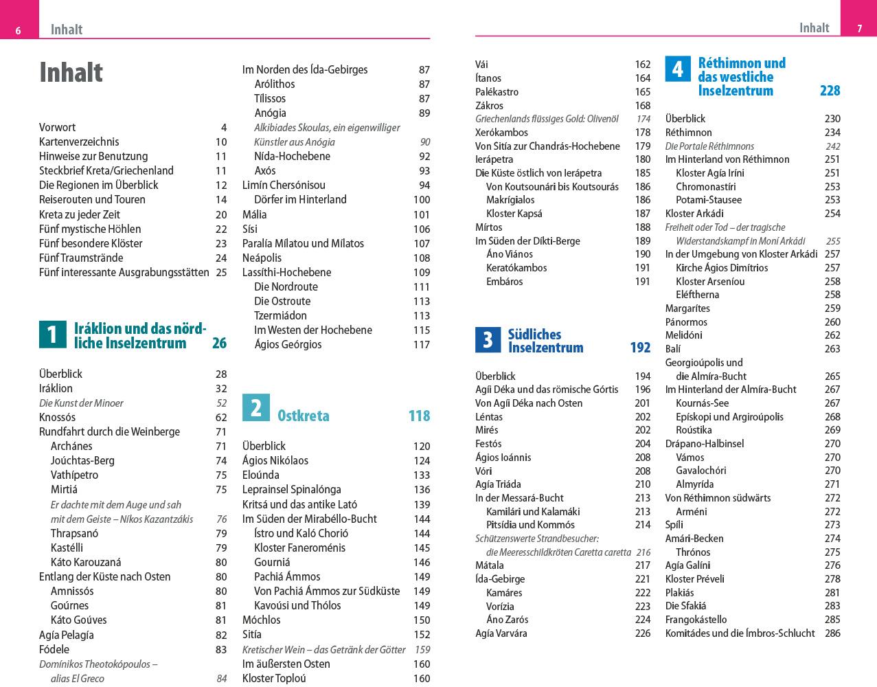 Beispielinhalt (Bild) Reise Know-How Reiseführer Kreta