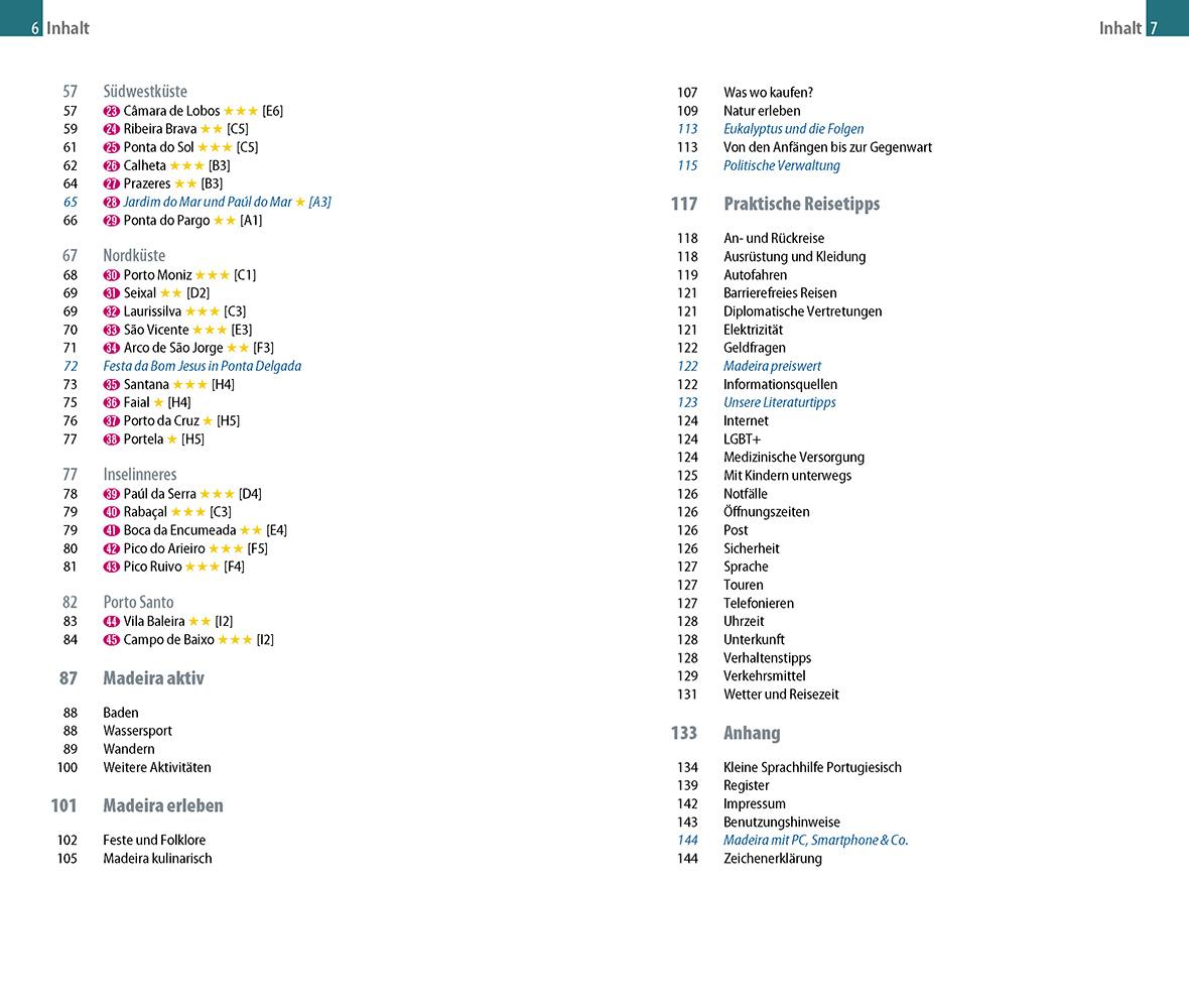 Beispielinhalt (Bild) Reise Know-How InselTrip Madeira mit Porto Santo