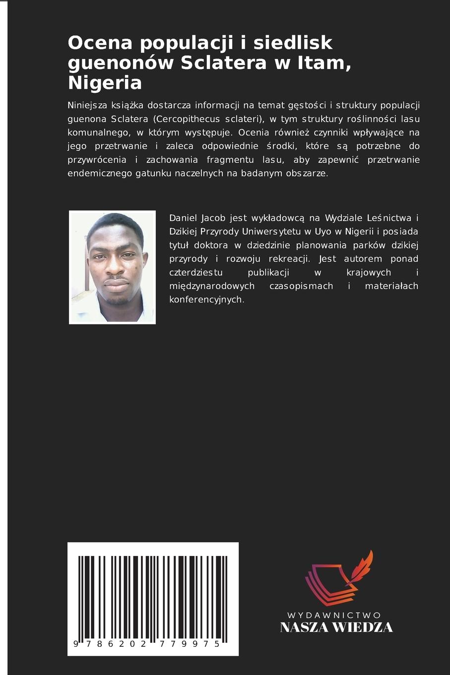 Rückseitencover Ocena populacji i siedlisk guenonów Sclatera w Itam, Nigeria