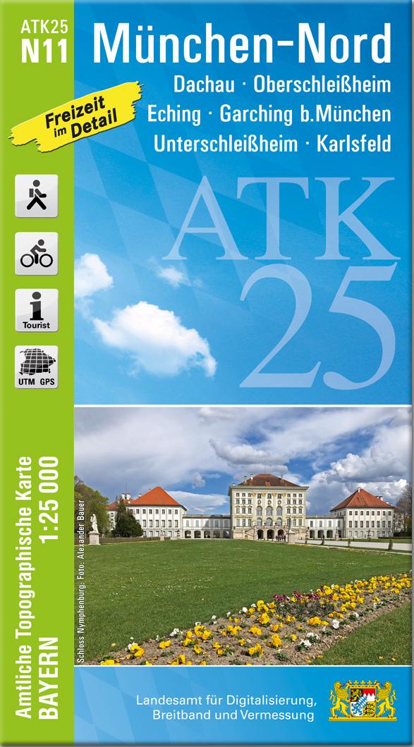 Vorderes Coverbild ATK25-N11 München-Nord (Amtliche Topographische Karte 1:25000)