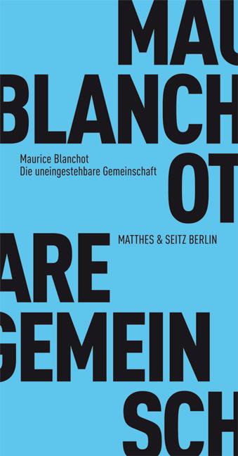 Vorderes Coverbild Die uneingestehbare Gemeinschaft