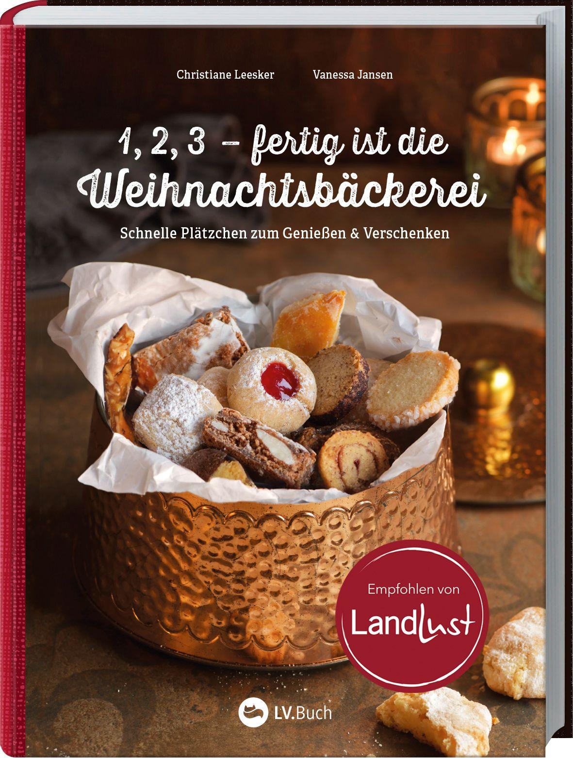 Vorderes Coverbild 1,2,3 - fertig ist die Weihnachtsbäckerei