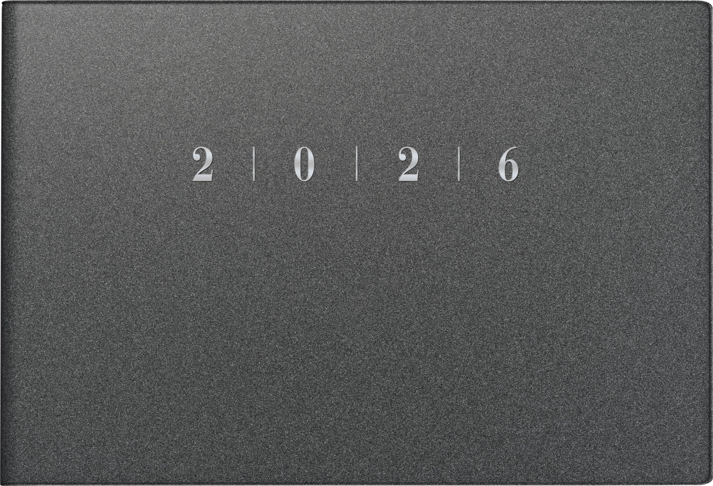 Vorderes Coverbild rido/idé 7017563806 | Taschenkalender Mod. Septimus 2026 | A6 quer, Kunststoff, grau