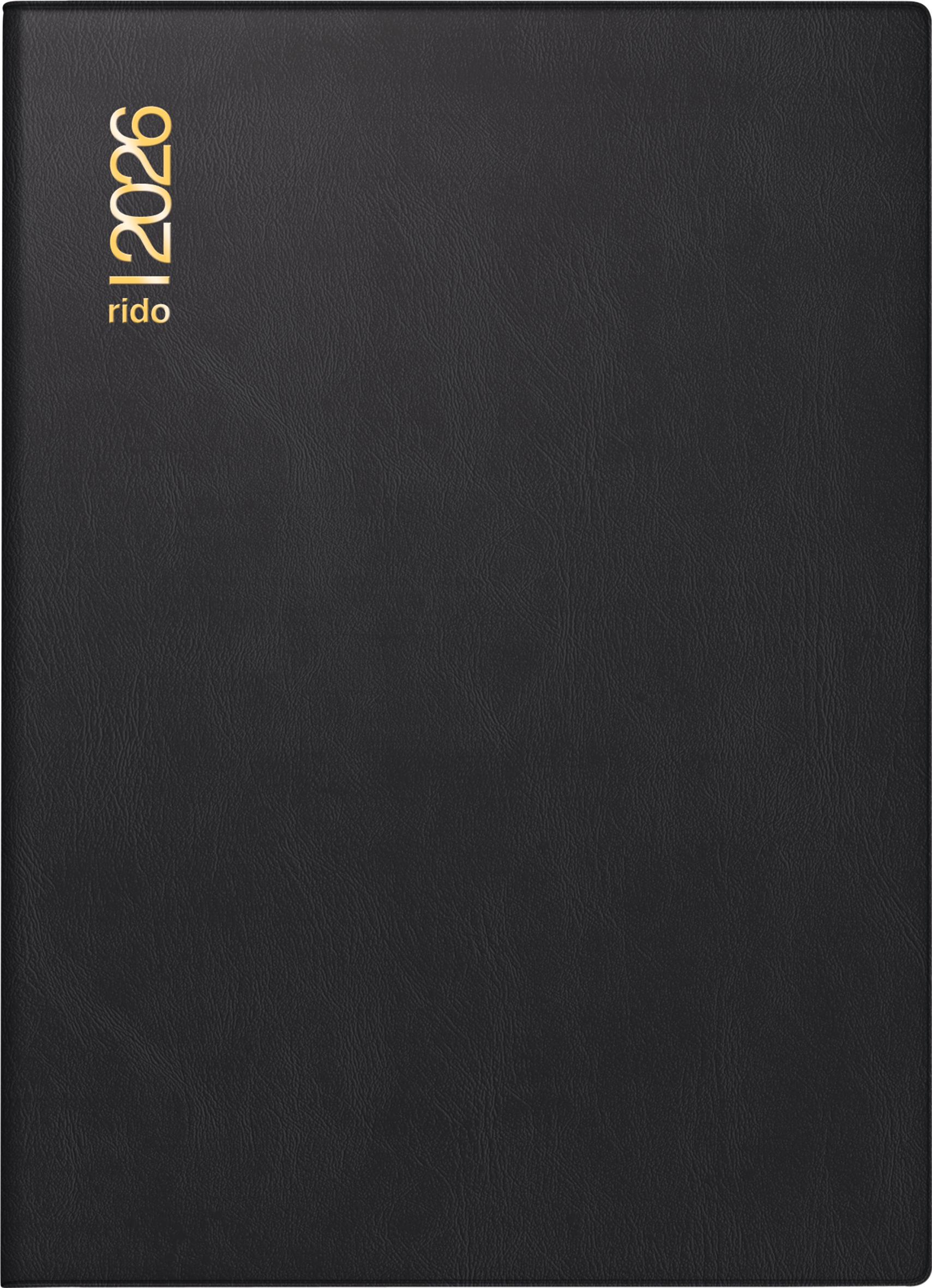 Vorderes Coverbild rido/idé 7018182906 | Taschenkalender Mod. Technik II 2026 | A6, Kunststoff, schwarz