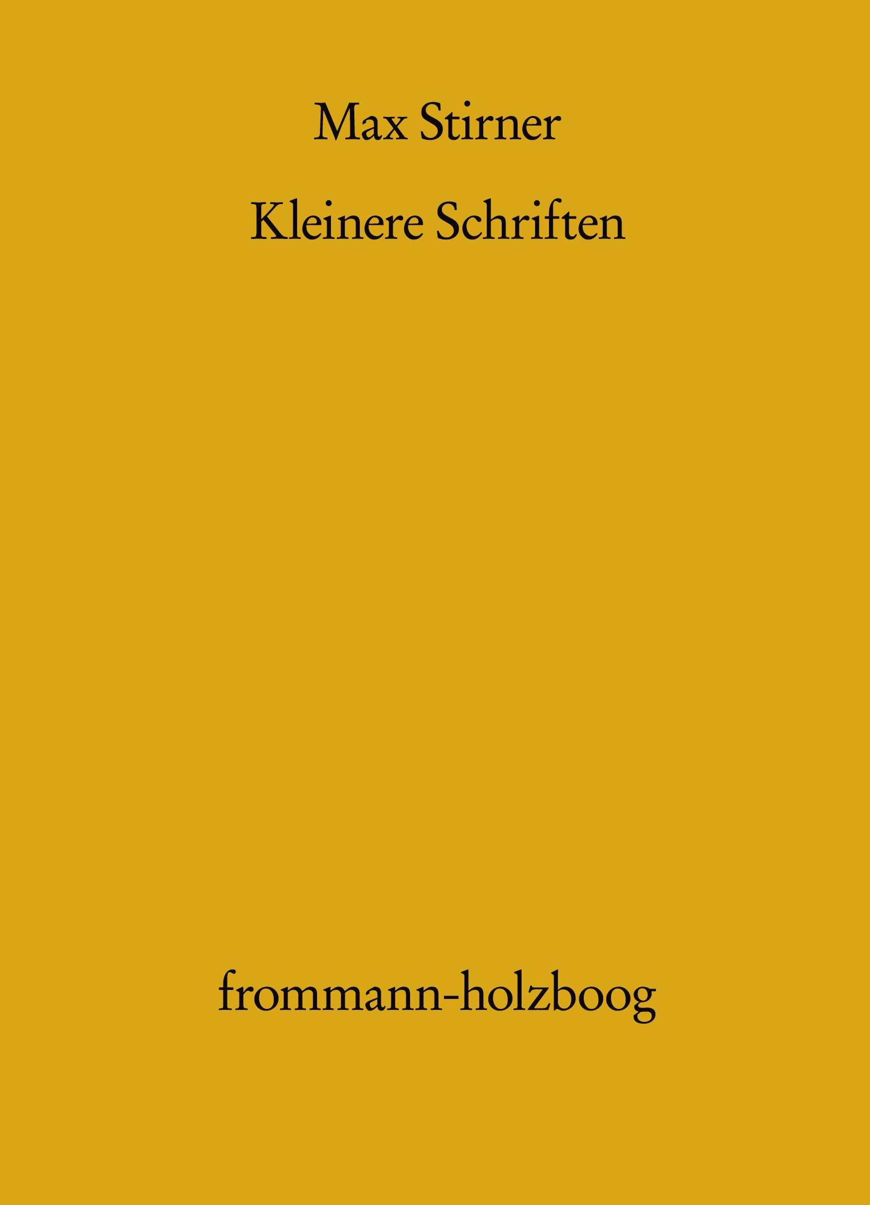 Vorderes Coverbild Max Stirner: Kleinere Schriften