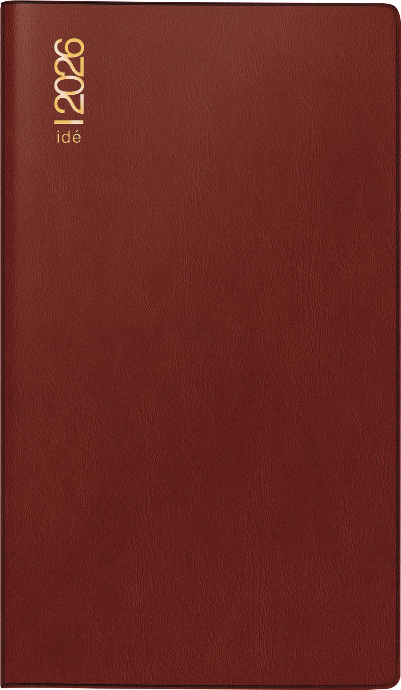 Vorderes Coverbild rido/idé 7040302296 | Taschenkalender Mod. TM 12 2026 | A6, Kunststoff, bordeaux