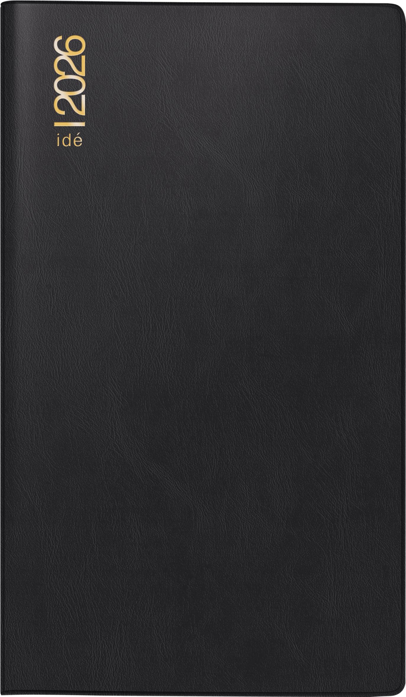 Vorderes Coverbild rido/idé 7040302906 | Taschenkalender Mod. TM 12 2026 | A6, Kunststoff, schwarz