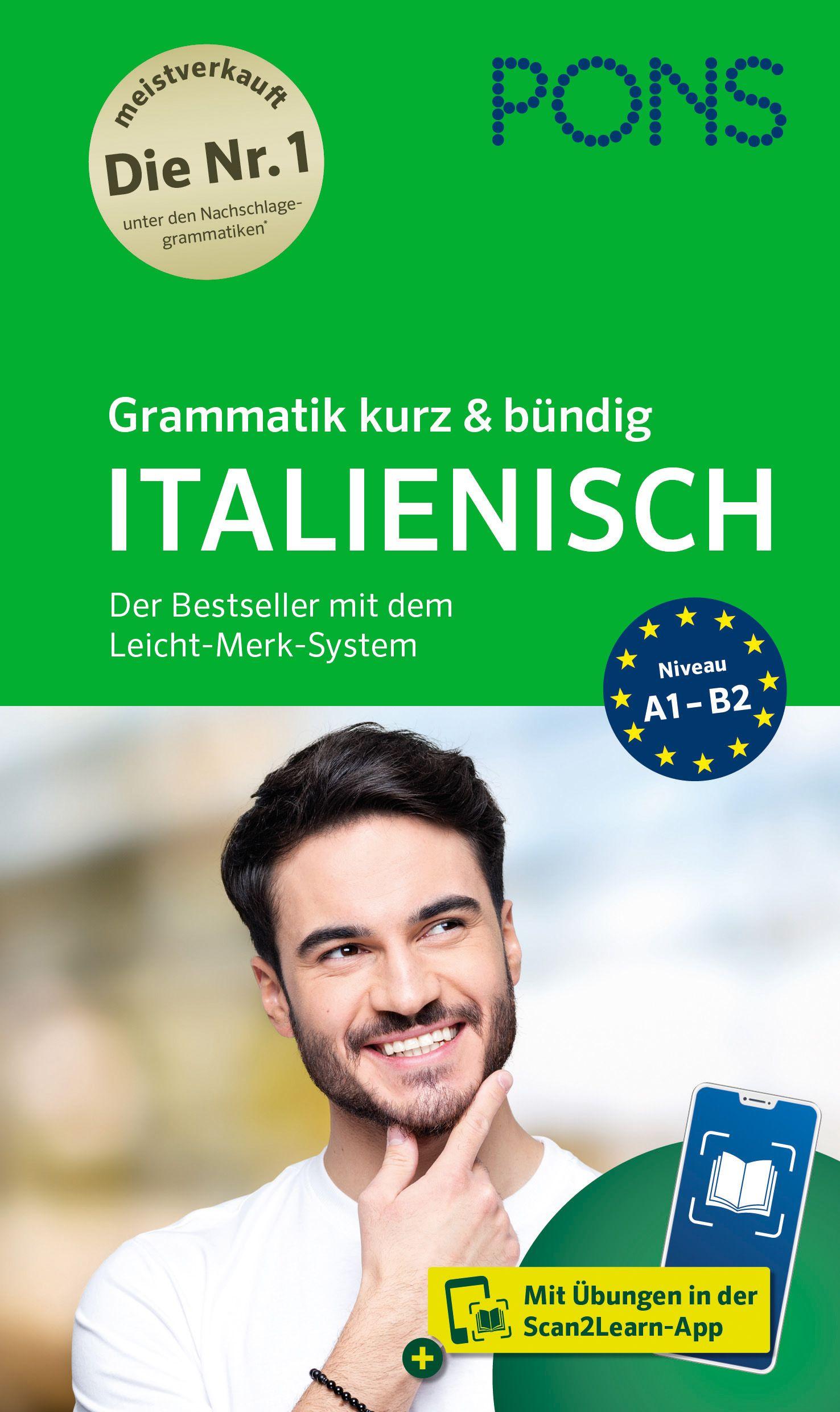 Vorderes Coverbild PONS Grammatik kurz & bündig Italienisch