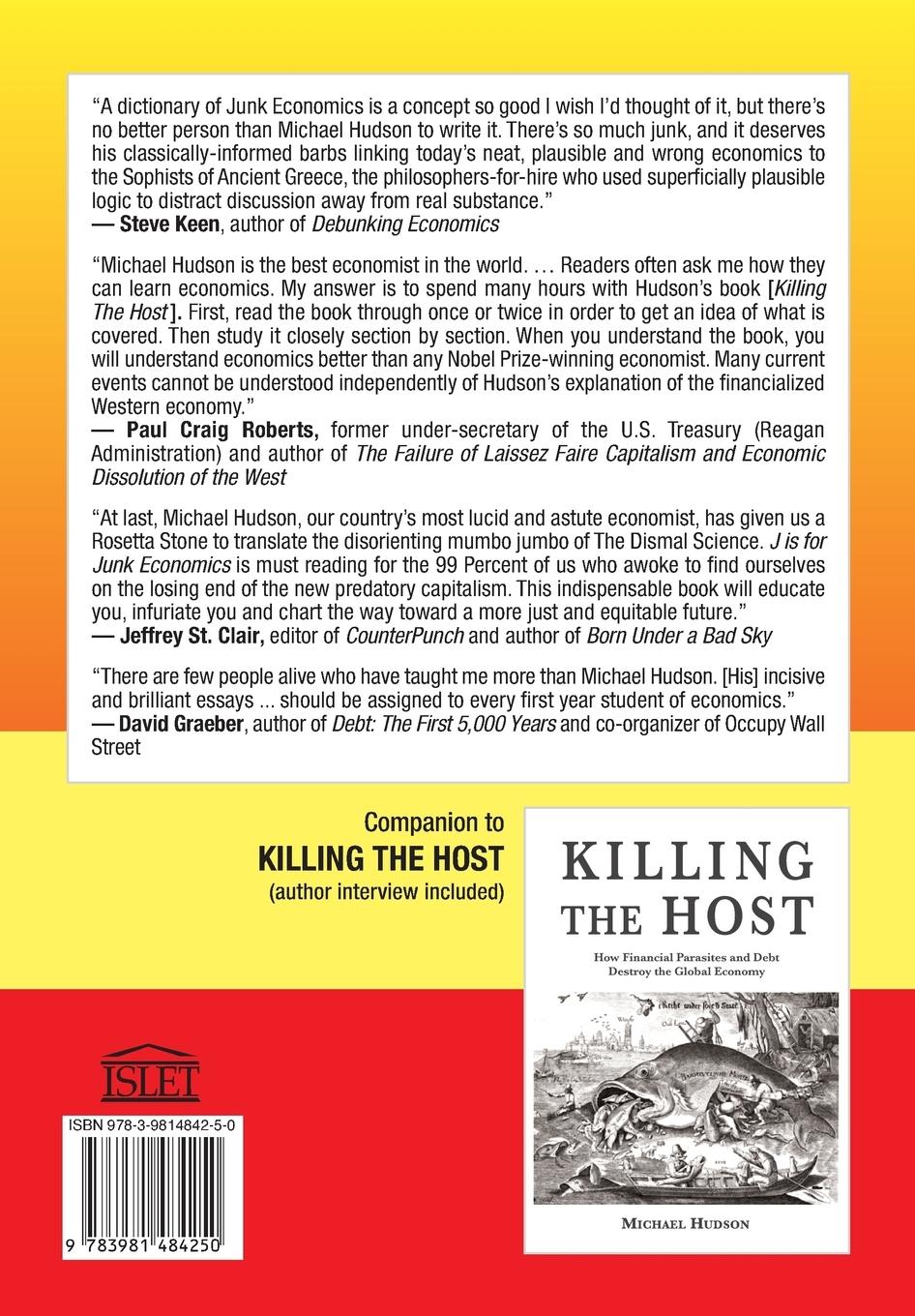 Rückseitencover J IS FOR JUNK ECONOMICS