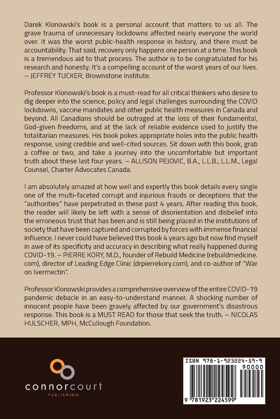 Rückseitencover The Covid-19 Wreckage. How COVID-19 Response Impacted the Family, Small Business, and Religious Life