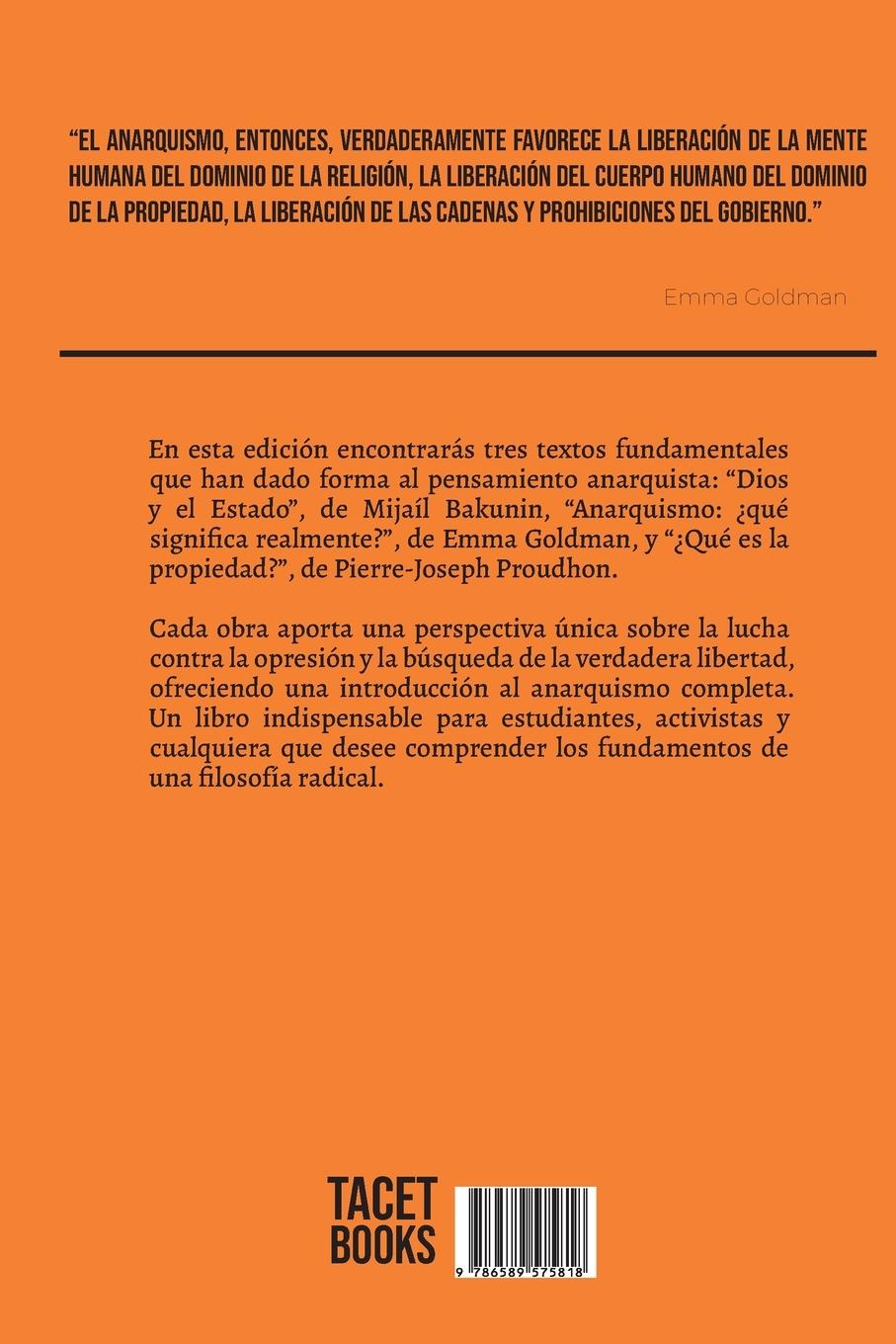 Rückseitencover 3 Libros para conocer - El Anarquismo