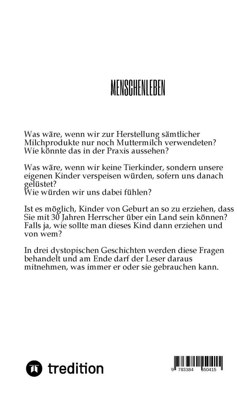 Rückseitencover Menschenleben