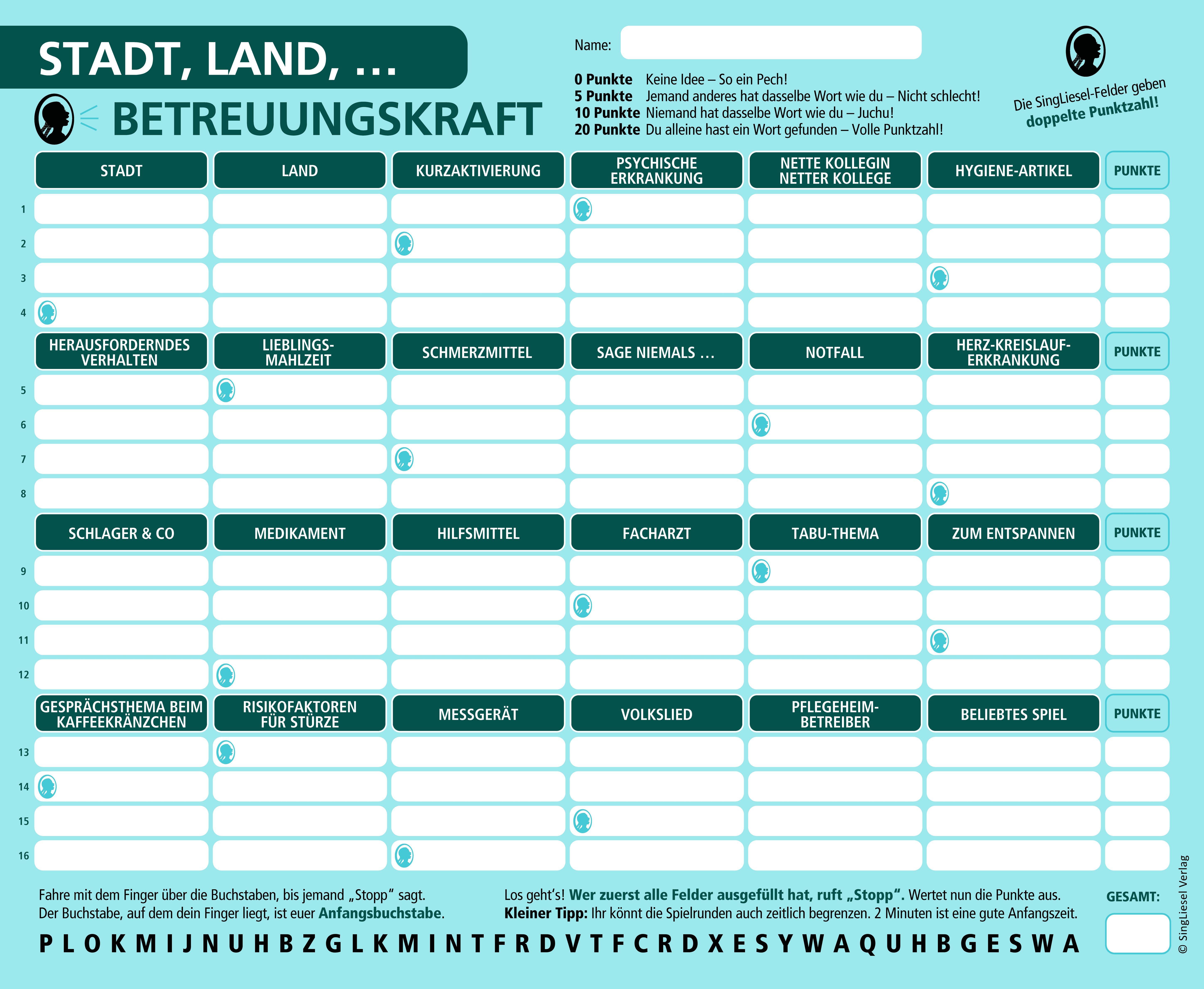 Beispielinhalt (Bild) Stadt, Land, Betreuungskraft
