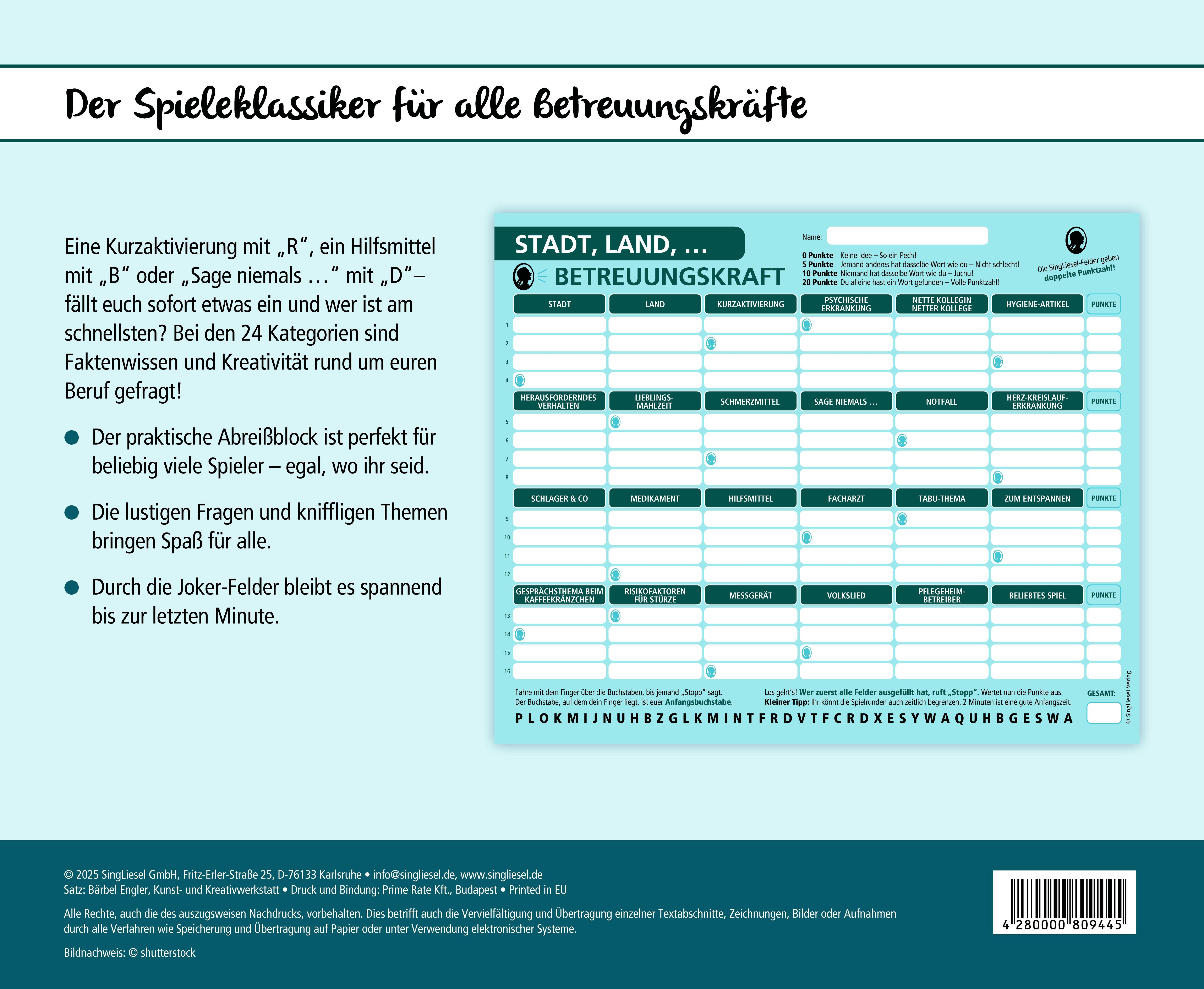 Beispielinhalt (Bild) Stadt, Land, Betreuungskraft