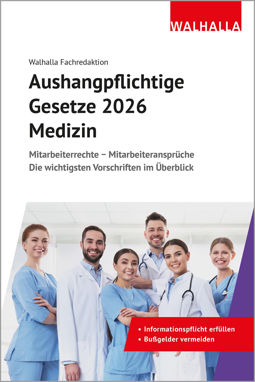 Vorderes Coverbild Aushangpflichtige Gesetze 2026 Medizin