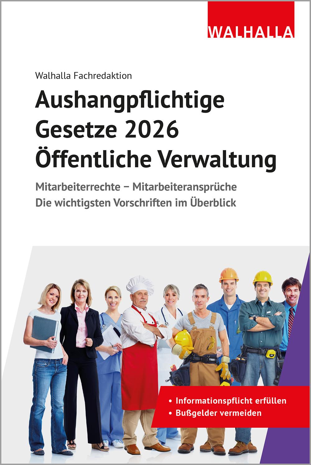 Vorderes Coverbild Aushangpflichtige Gesetze 2026 Öffentliche Verwaltung