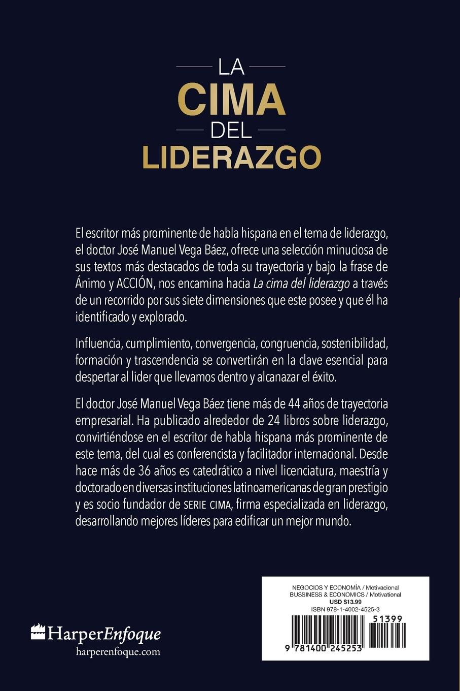 Rückseitencover La Cima del Liderazgo