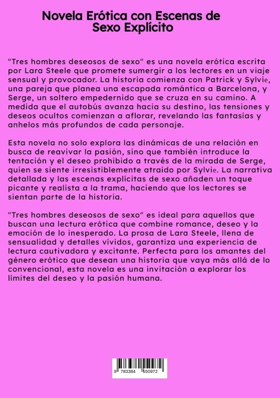 Rückseitencover Tres hombres deseosos de sexo