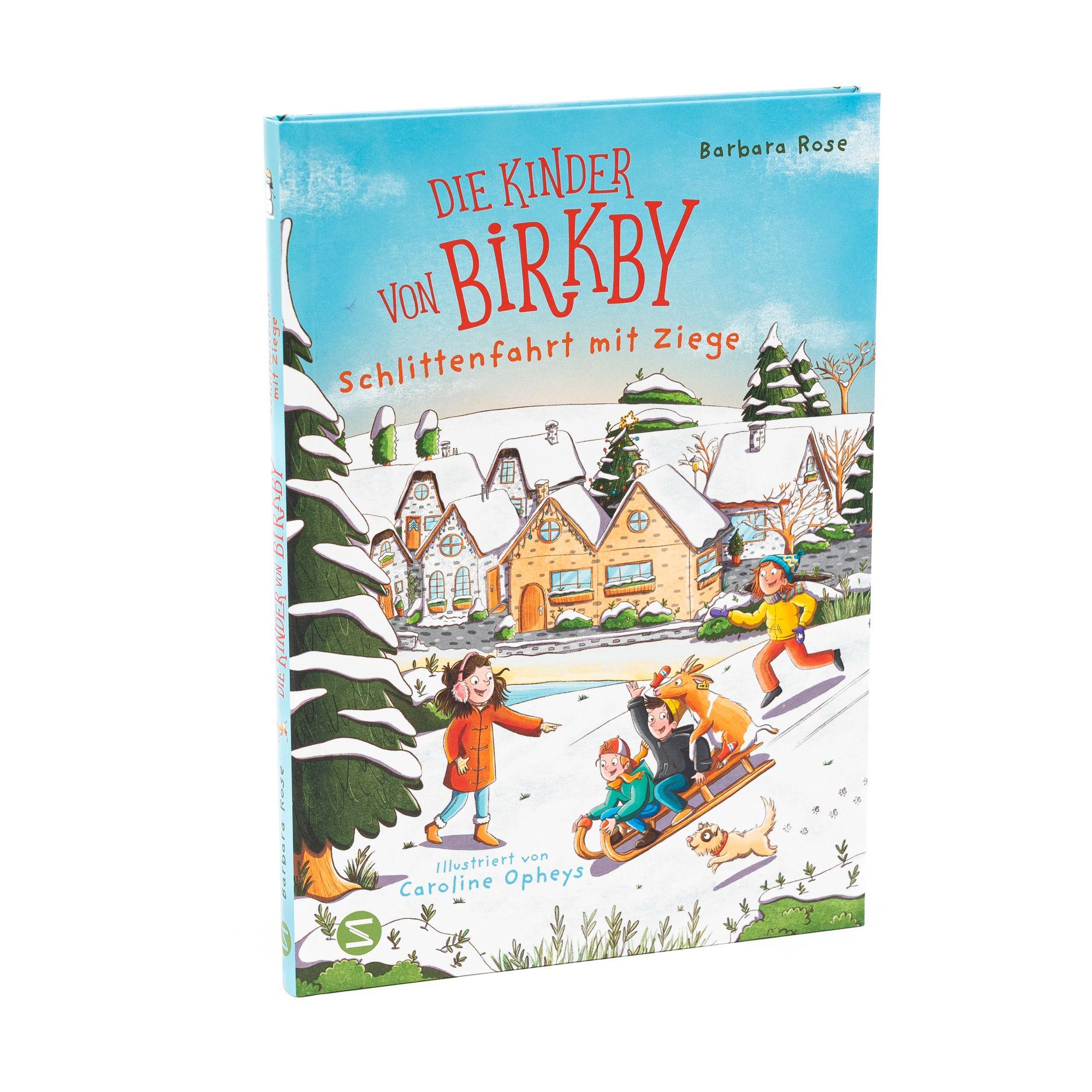 Beispielinhalt (Bild) Die Kinder von Birkby. Schlittenfahrt mit Ziege